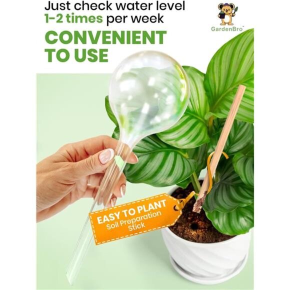 Plant Watering Globes Large Plastic XL Set of 4 - Automatic Plant Waterer Indoor - Picture 4 of 7